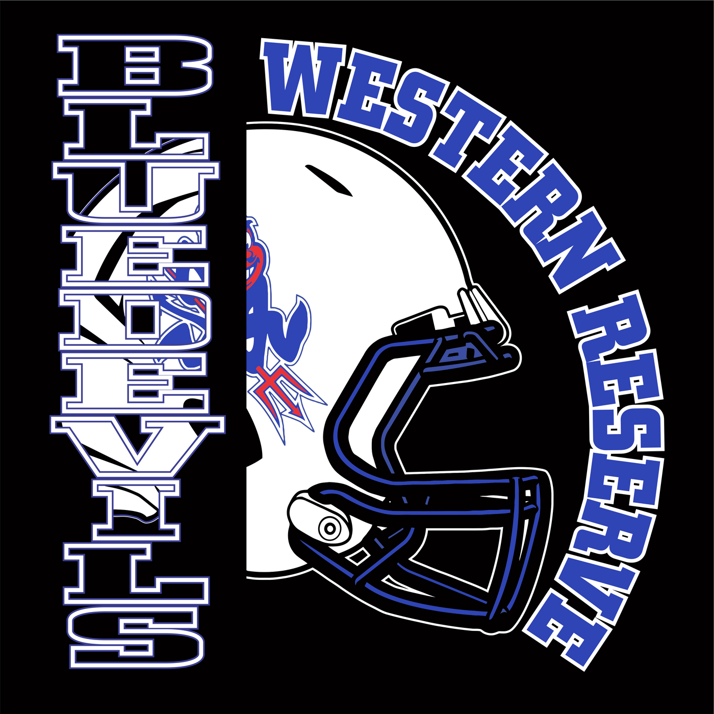 Western Reserve Bluedevils Football Helmet – Eagle Wear Inc